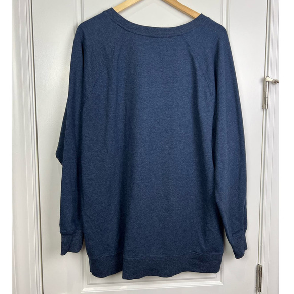 Wildfox Good Vibes SOFT Long Sleeve Navy Blue Graphic Sweatshirt Women's Large - Picture 3 of 8